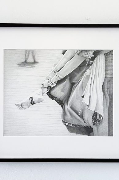 _Sholay“ Drawing on paper. 62 x 72 cm. Framed with museum glass. 2020 - Muriel Gallardo